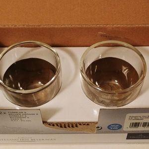 Villeroy&Boch Mettlach Double Wall Hot Beverage st of  2 Tumblers 3-1/2 oz NIB